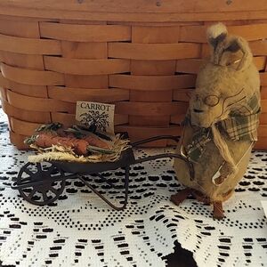 Primitive Bunny and Wheelbarrow